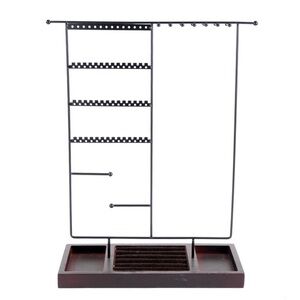 Wood & Metal Jewelry Stand